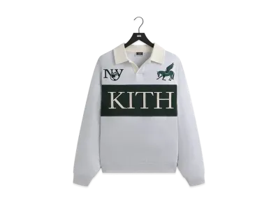 Kith Rugby Nelson Collared Pullover "Light Heather Grey"