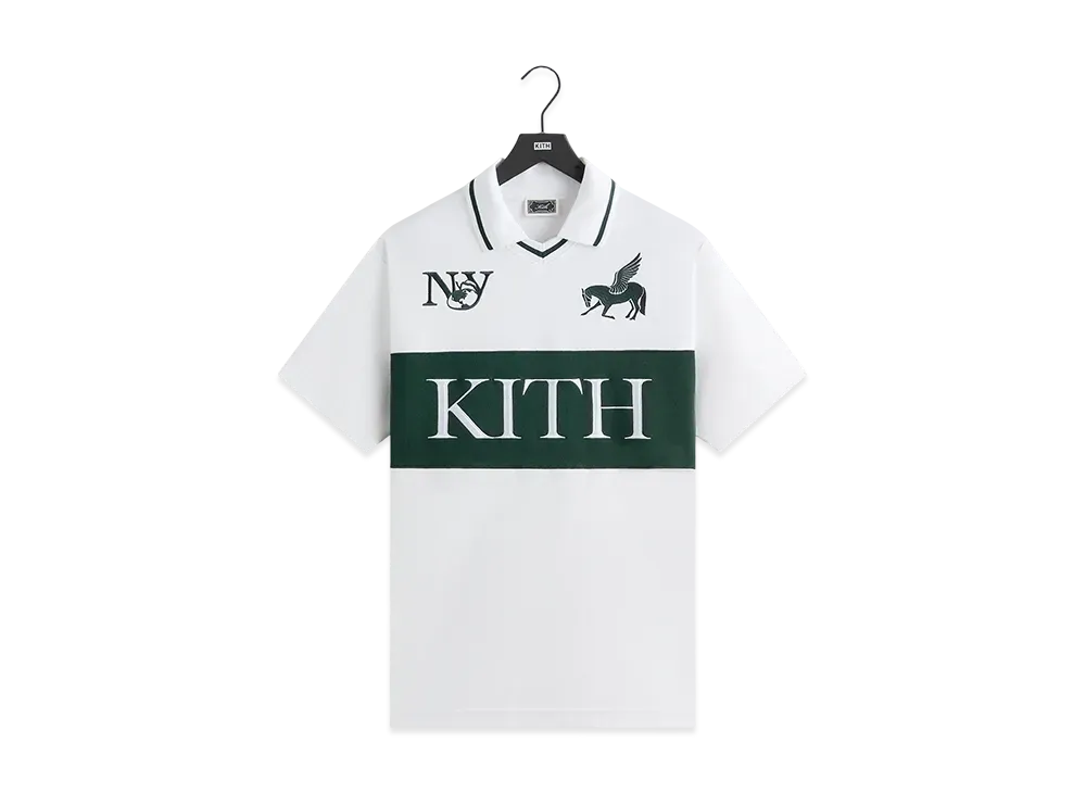 Kith Pique Short Sleeve Tap In Soccer Polo "White"