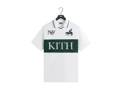 Kith Pique Short Sleeve Tap In Soccer Polo "White"