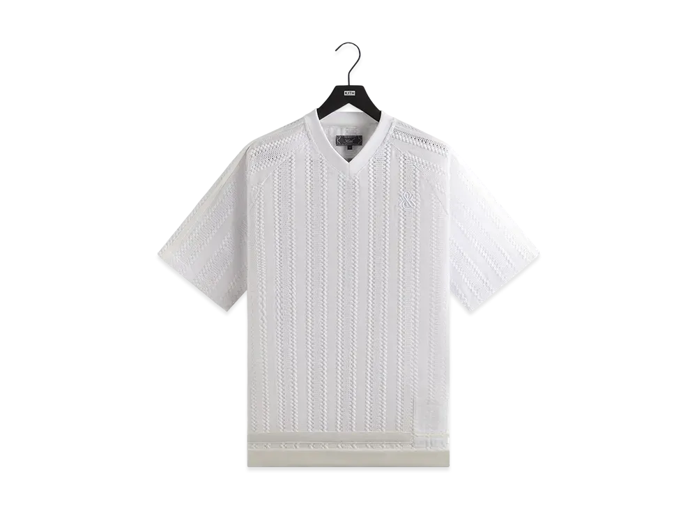Kith Leon Short Sleeve Lace Combo Jersey "White"