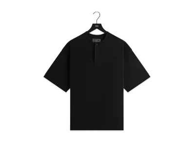 Kith Micro Waffle Short Sleeve Colby Pullover "Black"