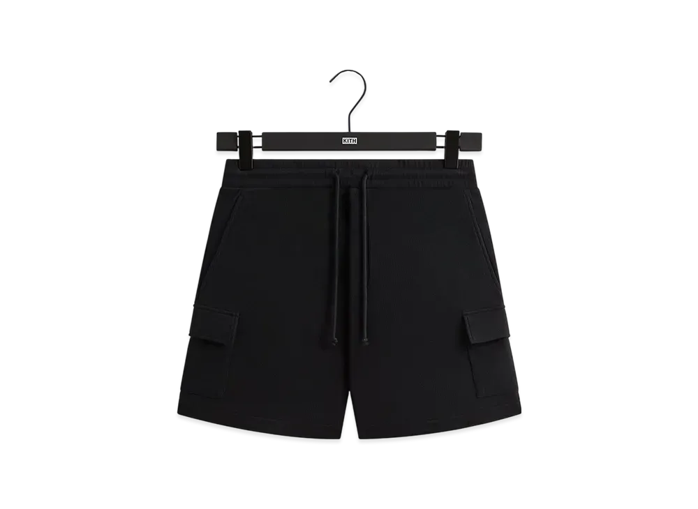 Kith Micro Waffle Fairfax Cargo Short "Black"