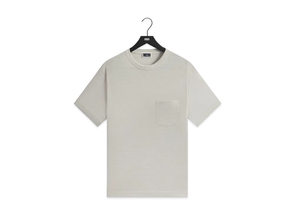 Kith Pointelle Mesh Leonard Pocket Tee "Concrete"