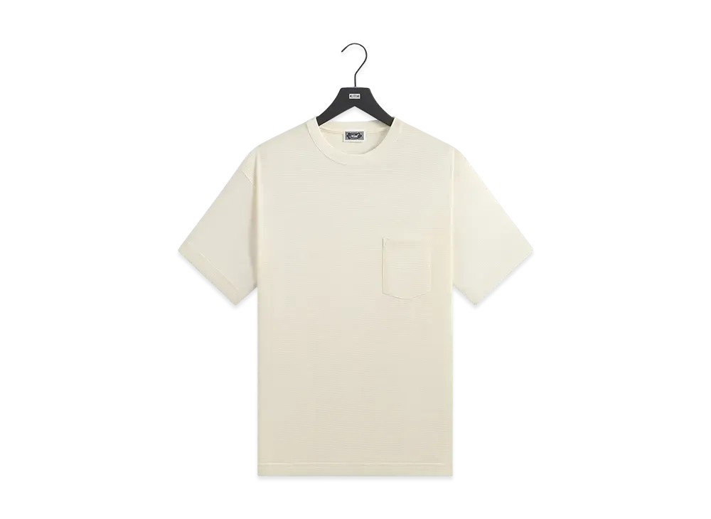 Kith Pointelle Mesh Leonard Pocket Tee "Sandrift"