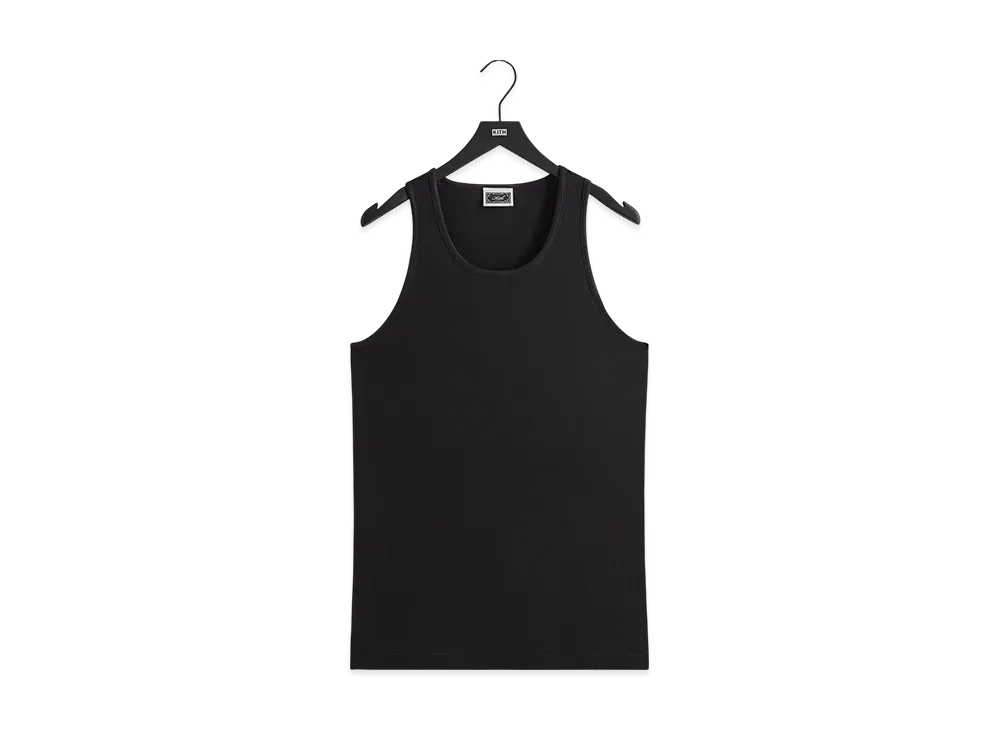 Kith Pointelle Mesh Spencer Tank "Black"