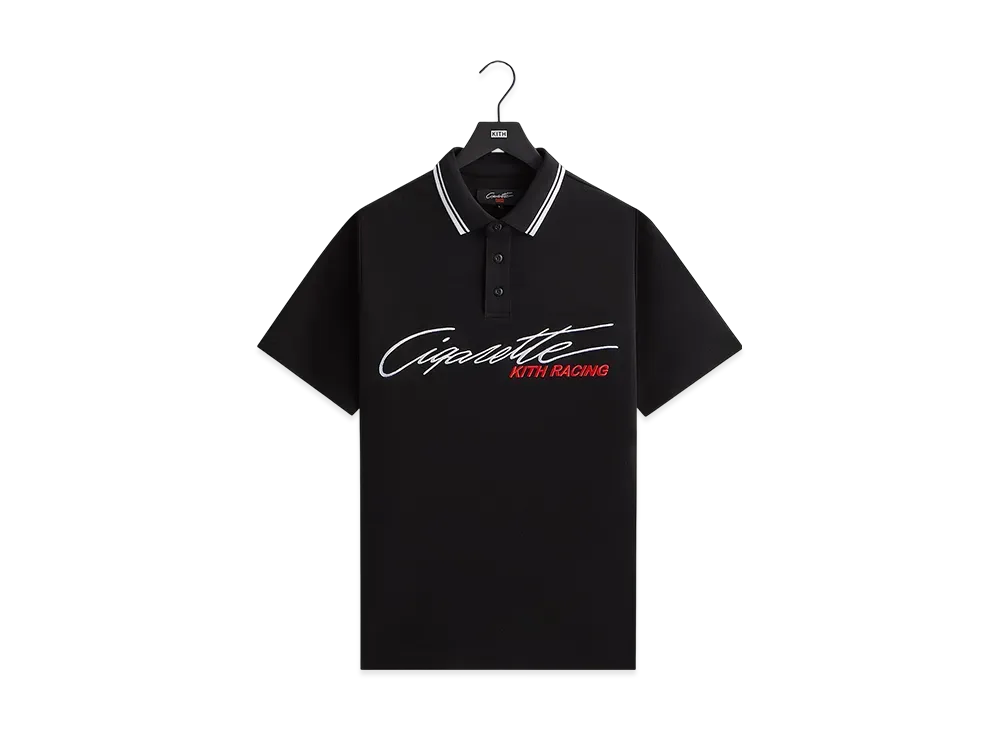 Kith x Cigarette Racing Pique Polo "Black"