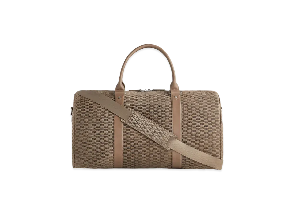 Kith Monogram Suede Duffle Bag "Taupe"