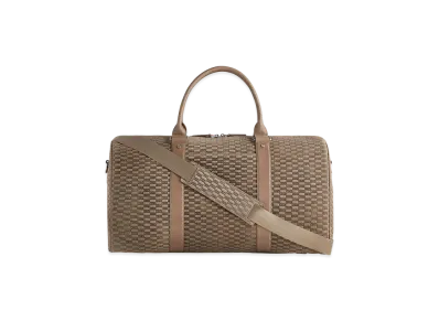 Kith Monogram Suede Duffle Bag "Taupe"