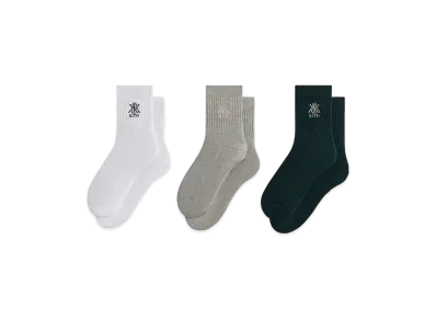 Kith 3-Pack Crest Mid Crew Socks "Multi"