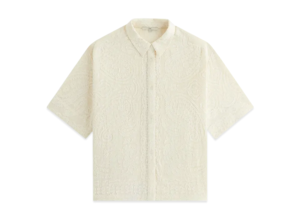 Kith Women Mari Paisley Gauze Shirt "Waffle"