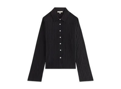 Kith Women Elvira Plisse Button Down Shirt "Ink"