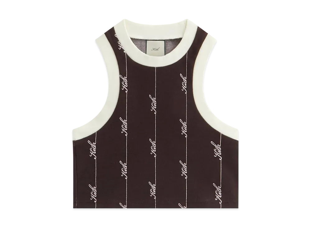 Kith Women Tiana Pique Logo Knit Tank "Incognito"