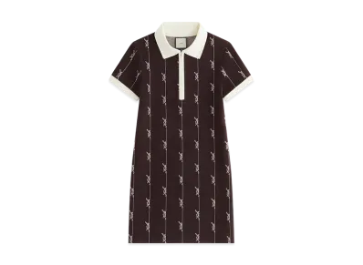 Kith Women Taylen Pique Logo Knit Dress "Incognito"