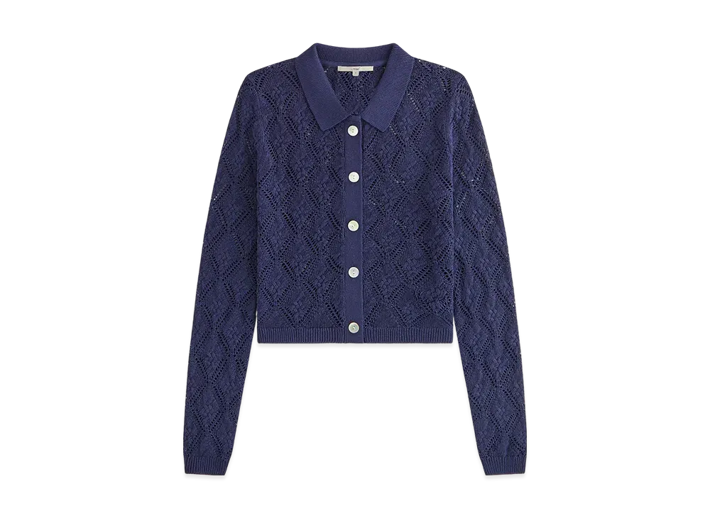 Kith Women Tori Crochet Knit Top "Nocturnal"