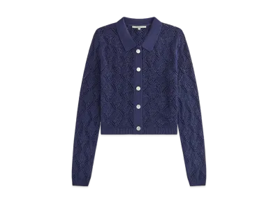 Kith Women Tori Crochet Knit Top "Nocturnal"