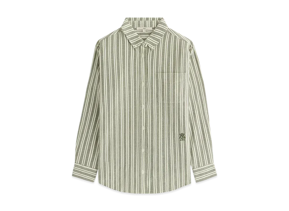 Kith Women Ora II Dobby Stripe Shirt "Turf"