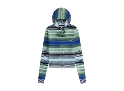 Kith Women Adley Shrunken Multi Sweater Hoodie "Celeste"