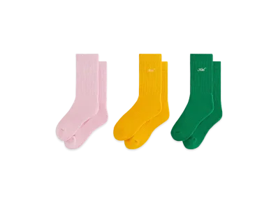 Kith Women Script Classic Crew Sock 3-Pack "Multi"