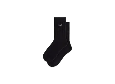 Kith Women Script Classic Crew Socks "Black"
