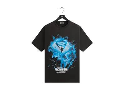 Kith x Superman (2025 Movie) Lightning Vintage Tee "Black"