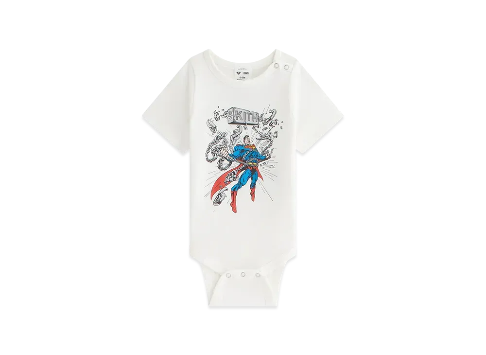 Kith x Superman Baby Chains Vintage Bodysuit "White"