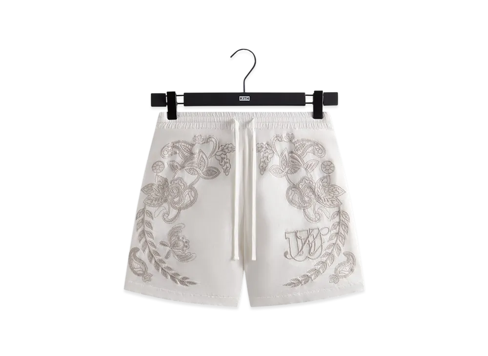 Kith x Wilson Embroidered Mesh Active Short "White"