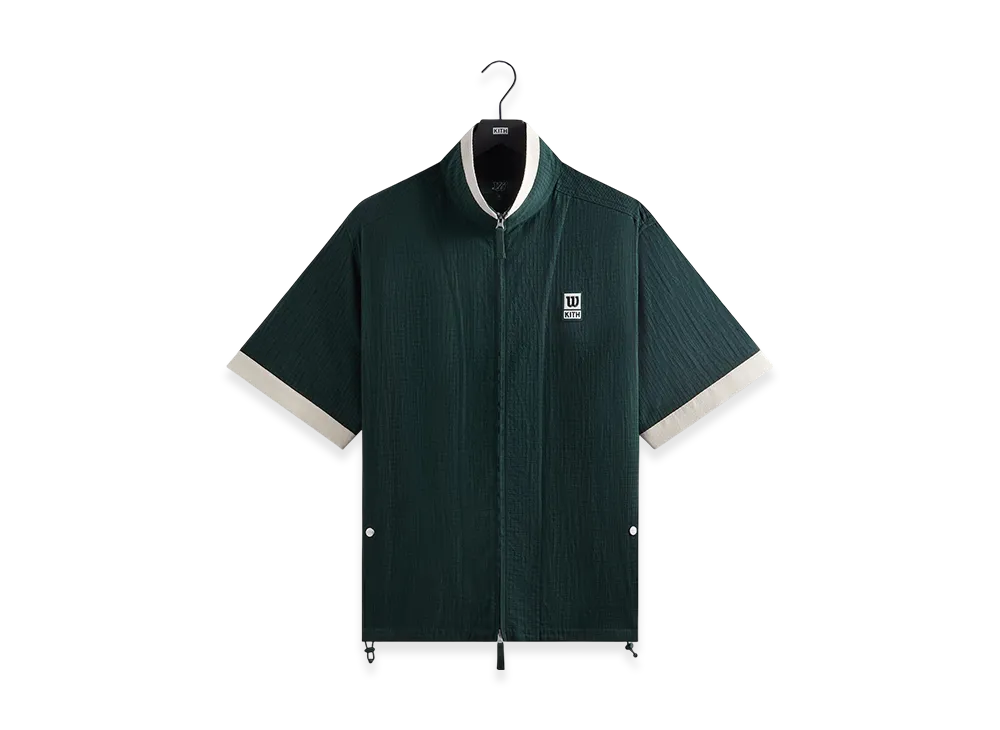 Kith x Wilson Dobby Zip Up Shirt "Stadium"