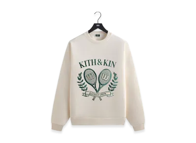 Kith x Wilson Racquet Crew Nelson Crewneck "Sandrift"