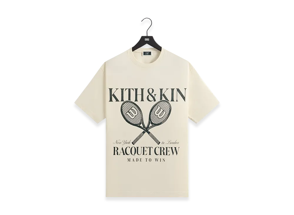 Kith x Wilson Racquet Crew Vintage Tee "Sandrift"