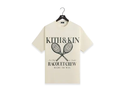 Kith x Wilson Racquet Crew Vintage Tee "Sandrift"