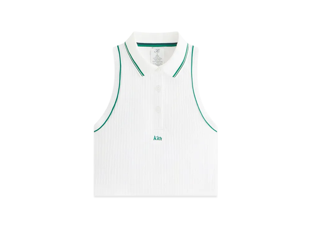 Kith Women for Wilson Classic Cropped Polo "White"