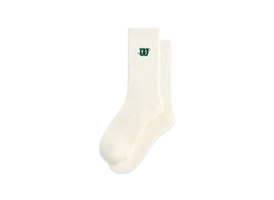 Kith x Wilson Logo Crew Socks "White"