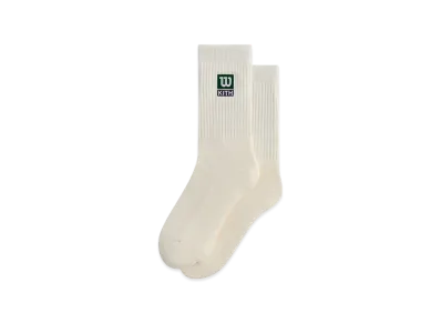 Kith x Wilson Logo Crew Socks "White"