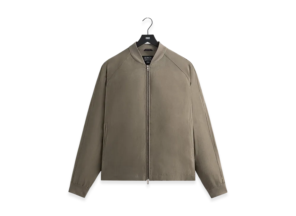 Kith x Giorgio Armani Silky Bomber Jacket "Gravel"