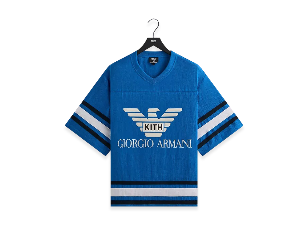 GIORGIO ARMANI × KITH コラボ Open Weave Malik 半袖Tシャツ GM000879E13479B-FRONT_c4467b75