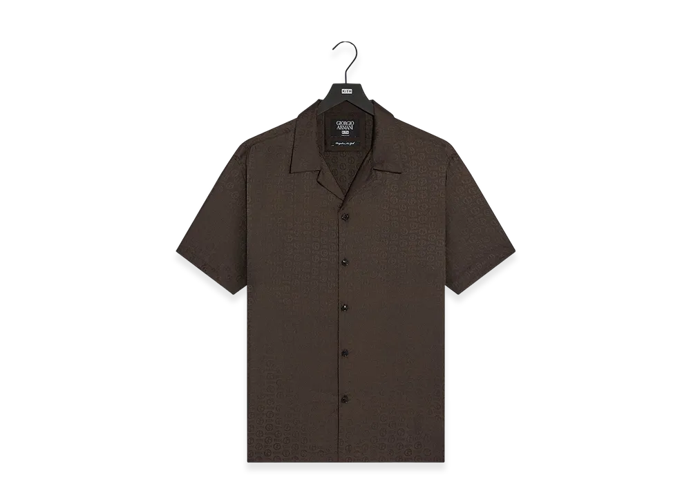Kith x Giorgio Armani Monogram Short Sleeve Thompson Camp Collar Shirt "Kindling"