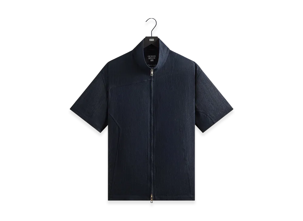 Kith x Giorgio Armani Open Weave Colton Zip-Up Shirt "Nocturnal"