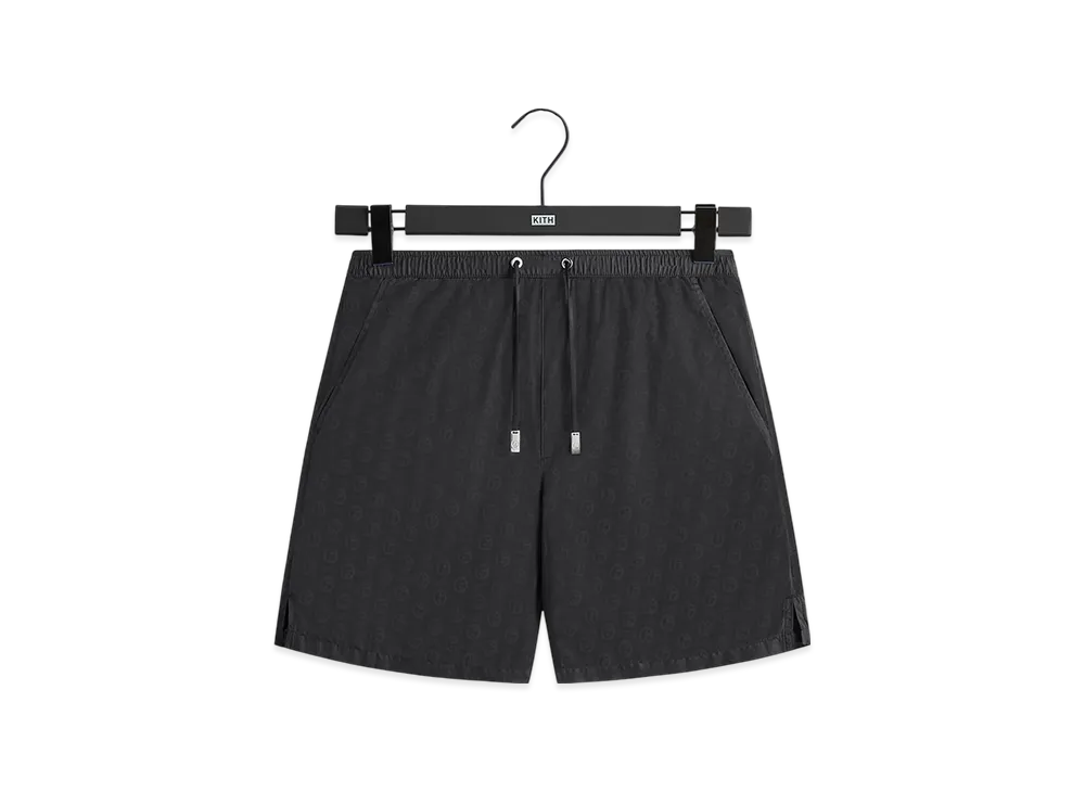Kith x Giorgio Armani Jacquard Collins Swim Short "Black"