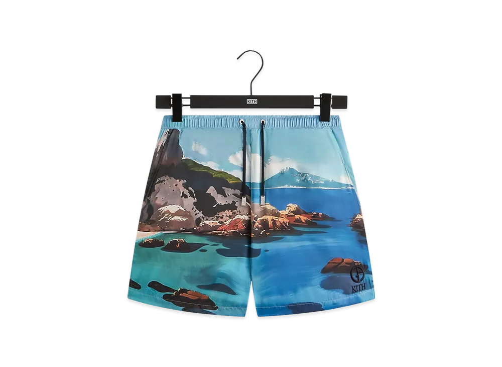 Kith x Giorgio Armani Sardinia Collins Swim Short "Multi"