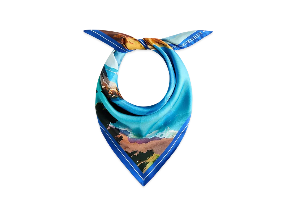 Kith x Giorgio Armani Sardinia Printed Silk Bandana "Multi"