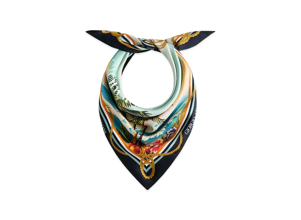 Kith x Giorgio Armani Scenic Printed Bandana "Multi"