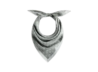 Kith x Giorgio Armani Monogram Printed Silk Bandana "Concrete"