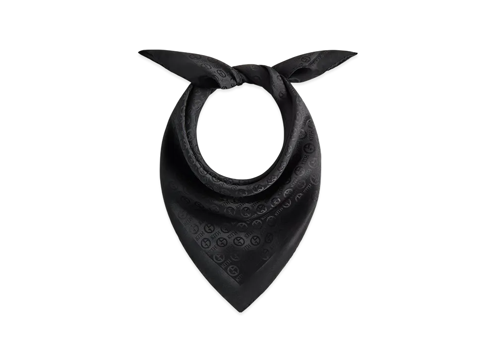 Kith x Giorgio Armani Monogram Jacquard Silk Bandana "Black"