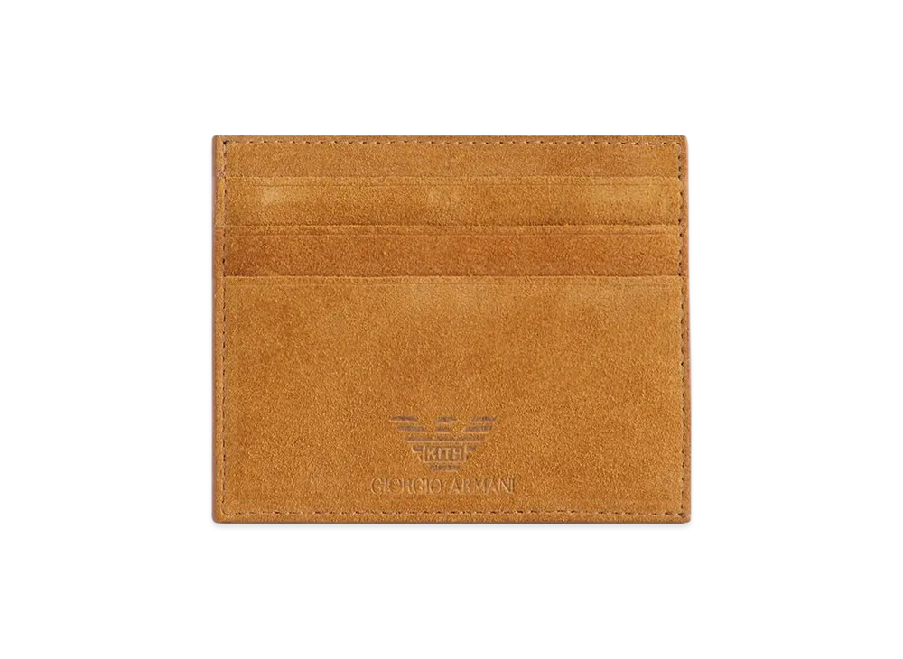 Kith x Giorgio Armani Suede Card Holder "Tan"