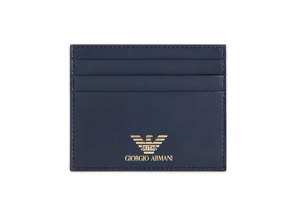 Kith x Giorgio Armani Leather Card Holder "Nocturnal"