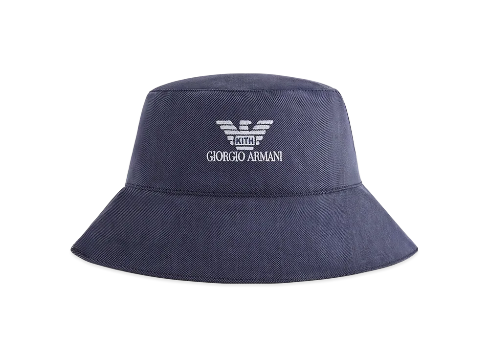 Kith x Giorgio Armani Cupro Jersey Bucket Hat "Nocturnal"