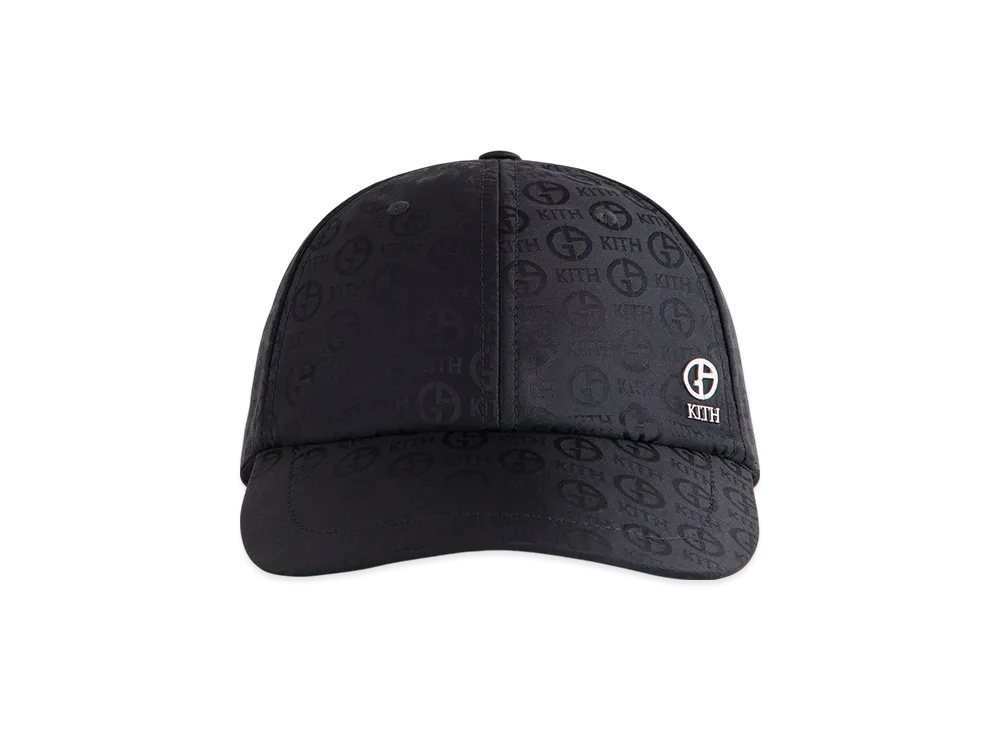 Kith x Giorgio Armani Midweight Jacquard Silk Classic Cap "Black"