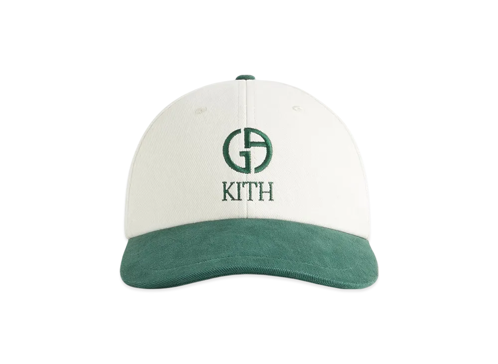 Kith x Giorgio Armani Twill Two-Tone Classic Cap "Sandrift"