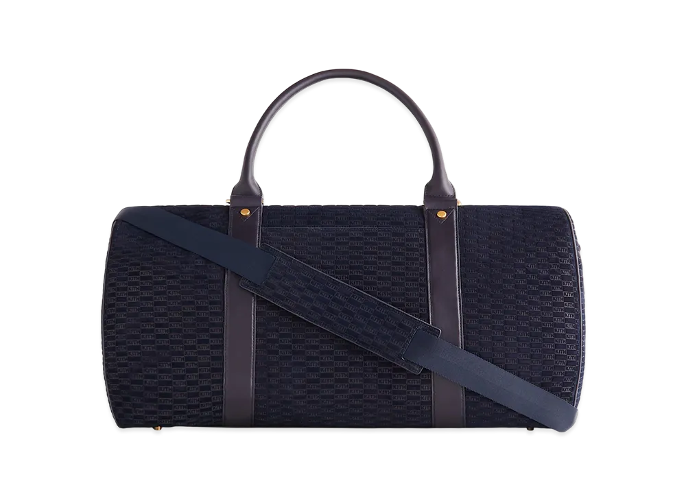 Kith Monogram Suede Traveler K55 Bag "Ink"