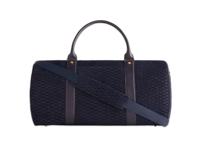 Kith Monogram Suede Traveler K55 Bag "Ink"